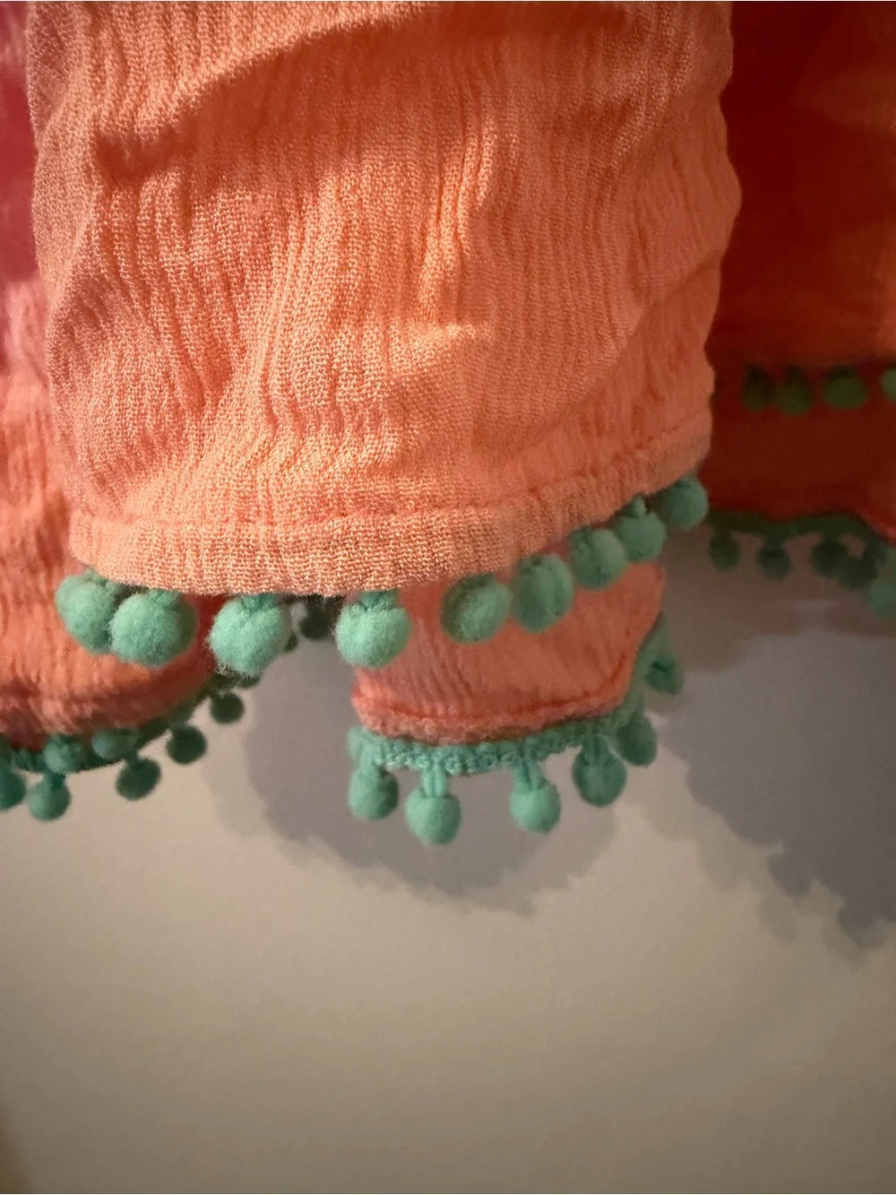Justice Sleeveless Ombre Coverup with Pom Pom decals